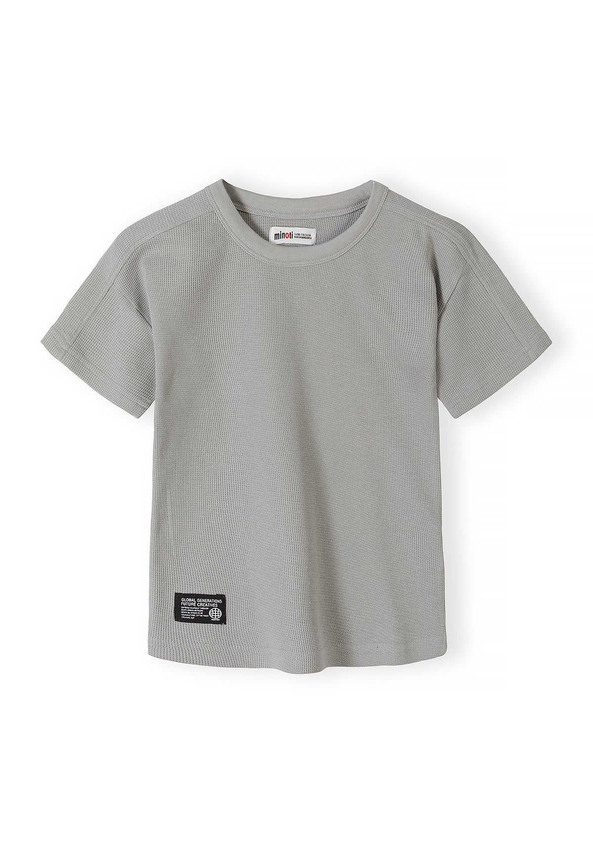 Conjunto jersey gofrado – Camiseta y pantalón corto, gris claro