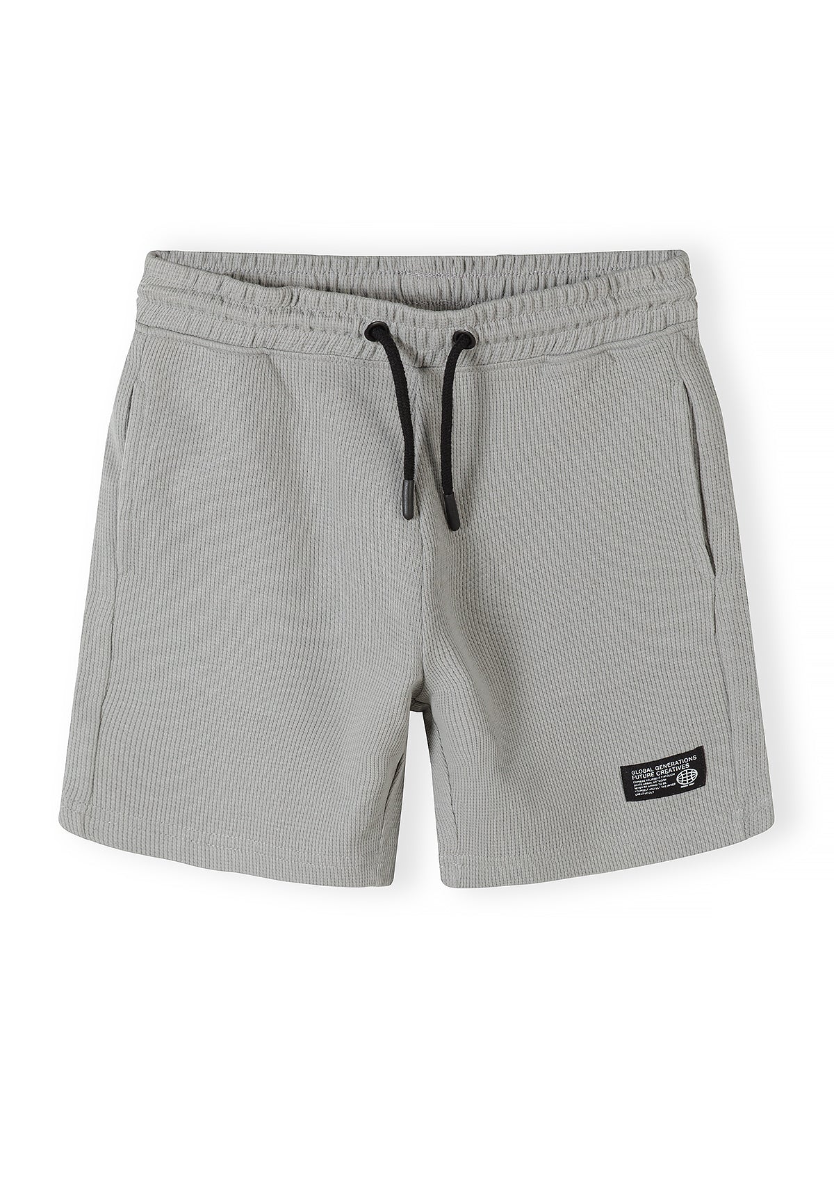 Conjunto jersey gofrado – Camiseta y pantalón corto, gris claro