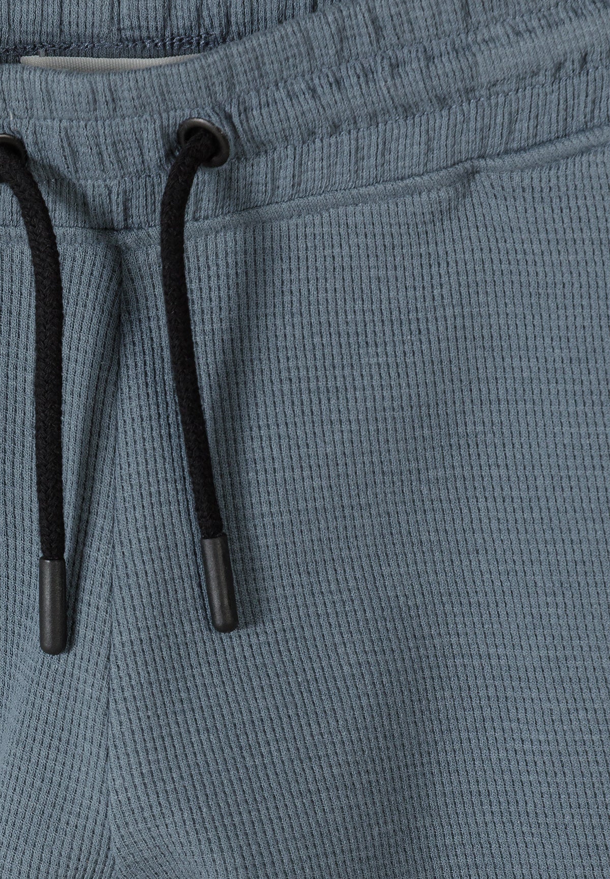 Conjunto Camiseta y Pantalón Corto Jersey Waffle, Gris Azul