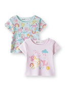 Babys 2er-Pack T-Shirt 2-14J türkis