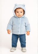 Kurtka ze sztucznego futerka błękitna