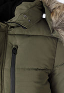 Ocieplana kurtka ze sztucznym futrem