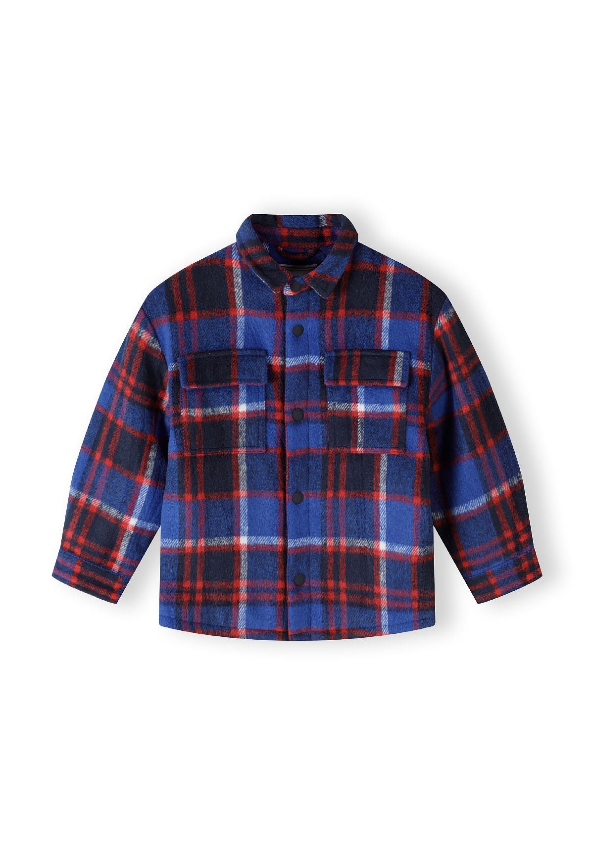 Padded Check Shirt Jacket, Blue Red Navy - 2