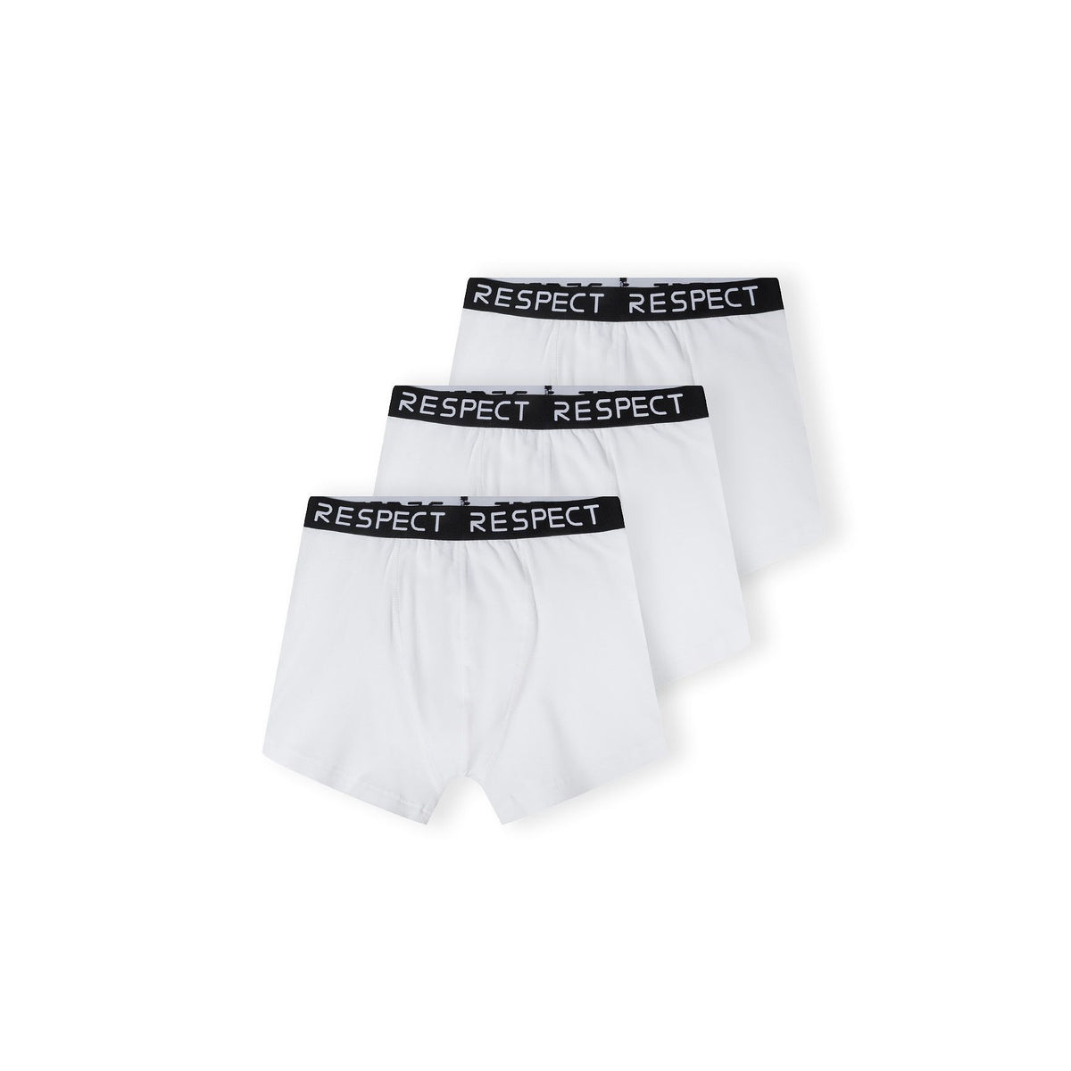 Men's boxer trunks 3-pack in white — complete product view for square Shop card