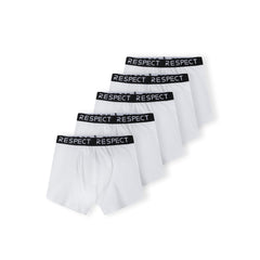 Men's boxer trunks 5-pack in white