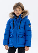 Kurtka z podszewką z polaru i futerkiem