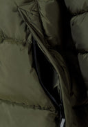 Długa kurtka z polarem i kieszeniami na zamek