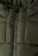 Długa kurtka z polarem i kieszeniami na zamek