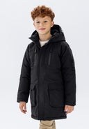 Ocieplana kurtka parka z kieszeniami i pikowaną podszewką