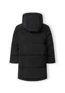 Boys black longer length padded jacket