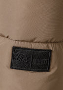 Boys beige padded jacket with drawcord