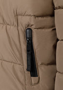 Boys beige padded jacket with drawcord