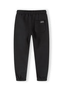 Black boys joggers slim fit with elasticated waistband and cuffed ankles made from soft fleece, size 2-14y.