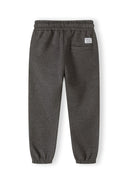 Boys grey slim fit joggers with badge