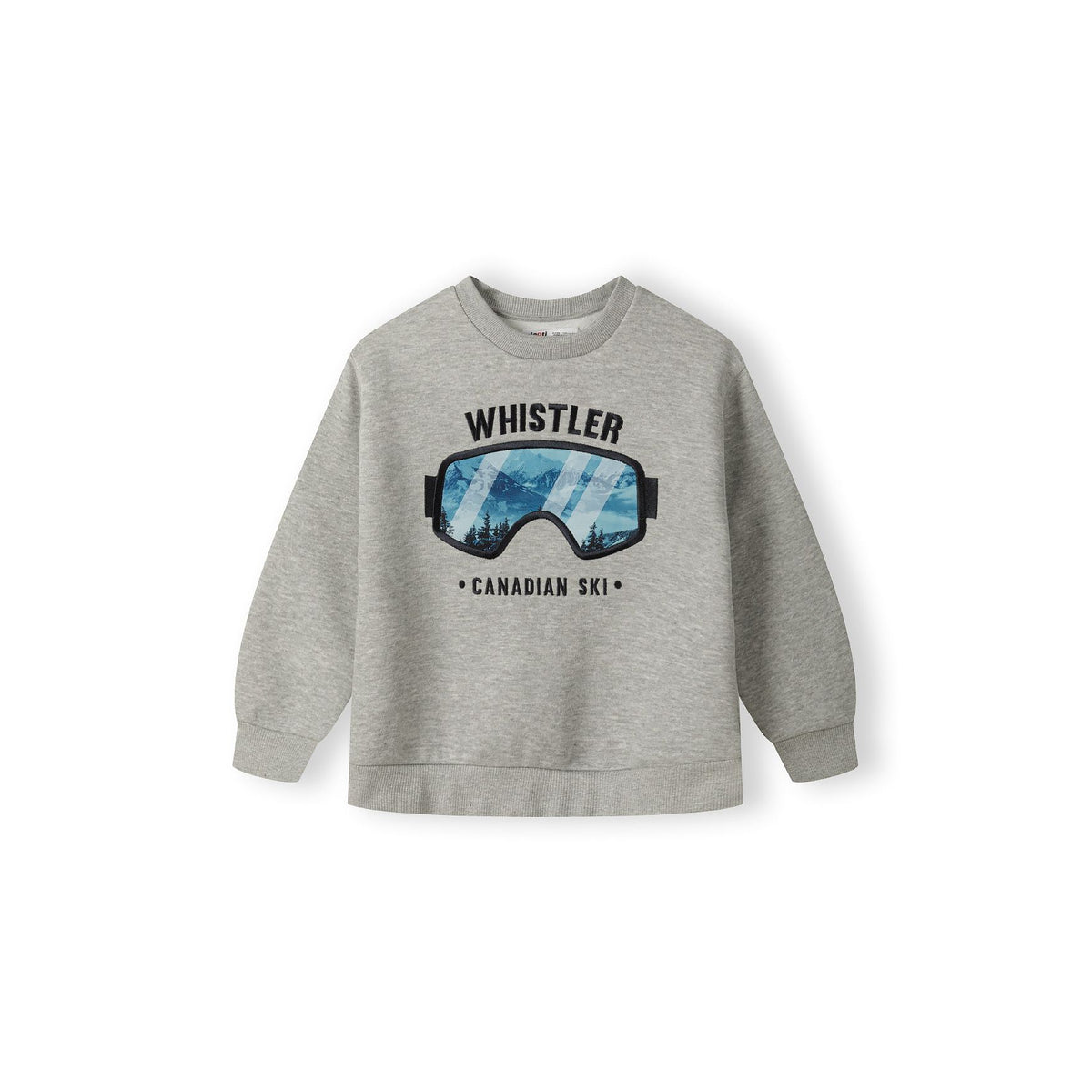 Boys' crew neck sweatshirt in grey marl — complete product view for square Shop card