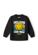 Boys black graphic crew neck sweatshirt 12m-8y black