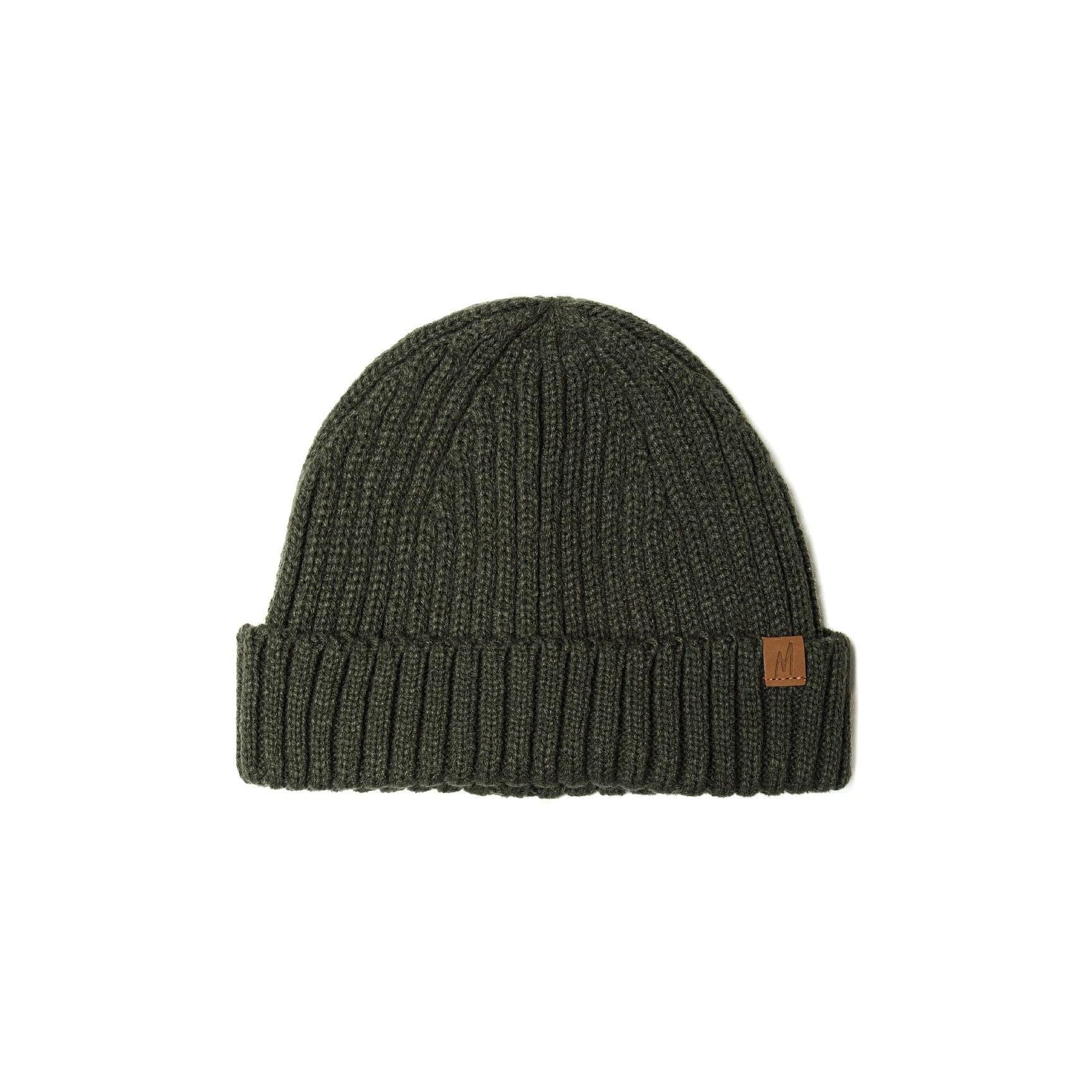 Detailed view of ribbed knit texture in khaki colour showing the vertical stitch pattern and fabric quality