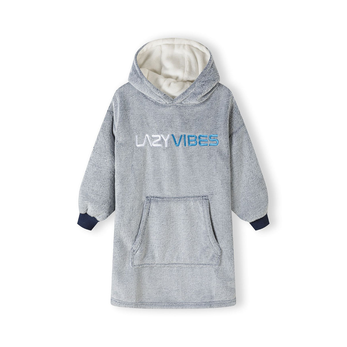Boys' hooded blanket sweatshirt in grey — complete product view for square Shop card