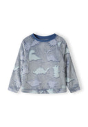 Boys light-blue cuddle fleece raglan pyjama set 9m-8y light blue