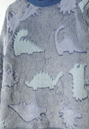 Boys light-blue cuddle fleece raglan pyjama set 9m-8y light blue