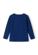 Navy long sleeve top from a boys pyjamas 2 pack, ribbed texture, designed for ages 2-14 years. Comfortable fit for sleep.