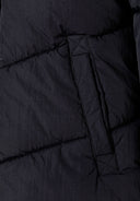 Długa pikowana kurtka zimowa z kapturem