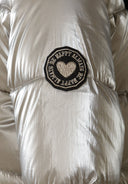 Błyszcząca kurtka ocieplana z odpinanym futrem