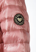 Pikowana kurtka z kapturem i suwakiem