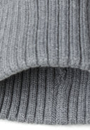Knitted rib texture in soft grey fabric, suitable for girls aged 2-14 years. Perfect for warm and cozy wear.