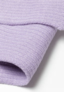 Minoti girl's set - pompom hat and purple scarf, with viscose, 6-24m