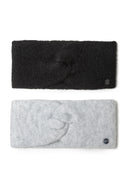 Girls grey Girls 2 pack headbands with front twist
