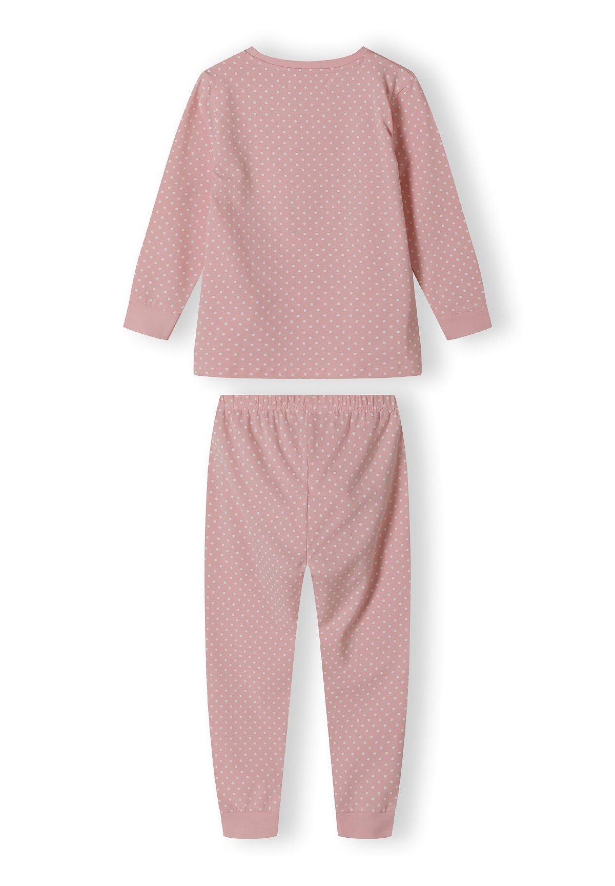 Pink and blue long pyjamas, pink set back.