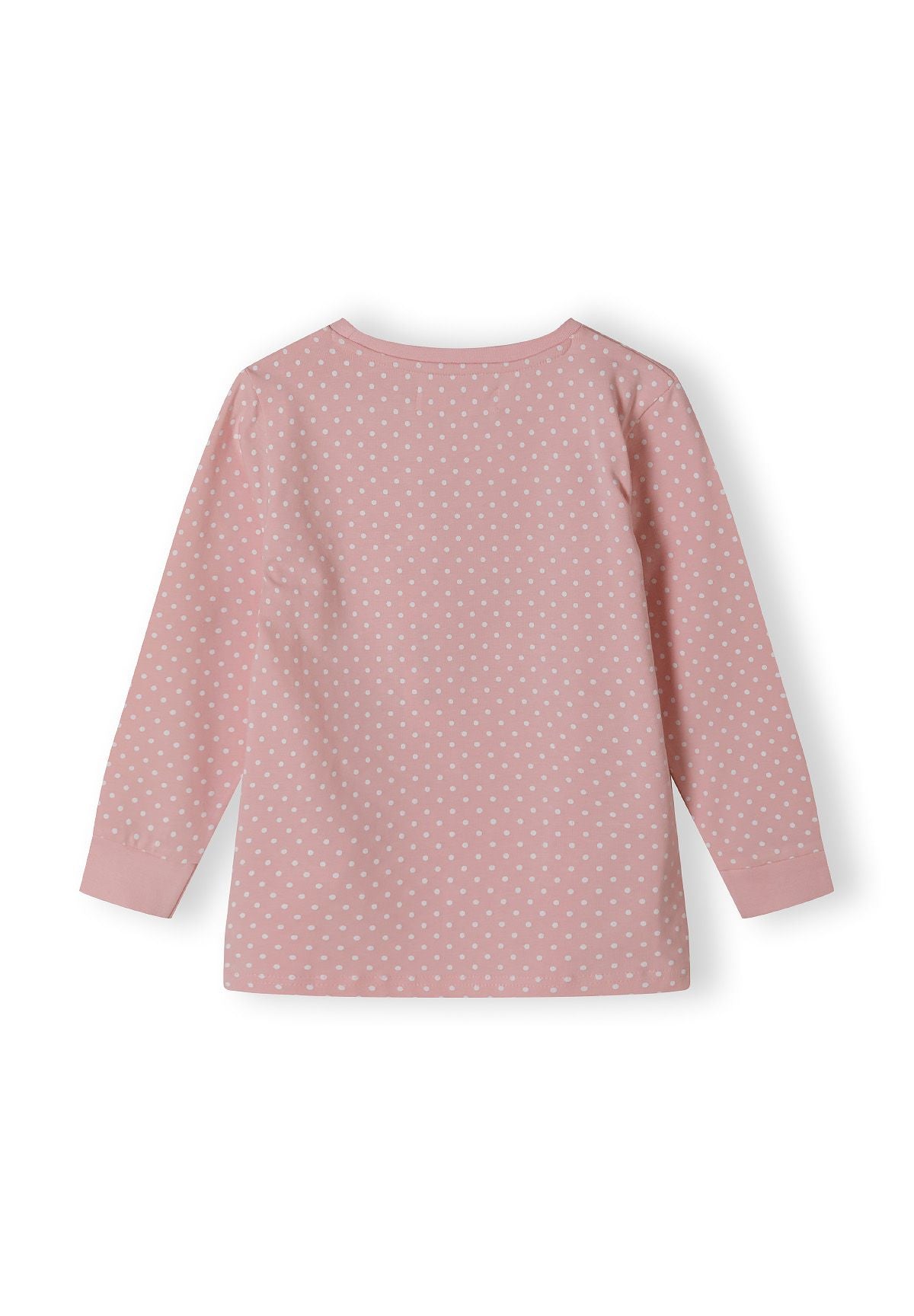Pink and blue long pyjamas, pink top back.