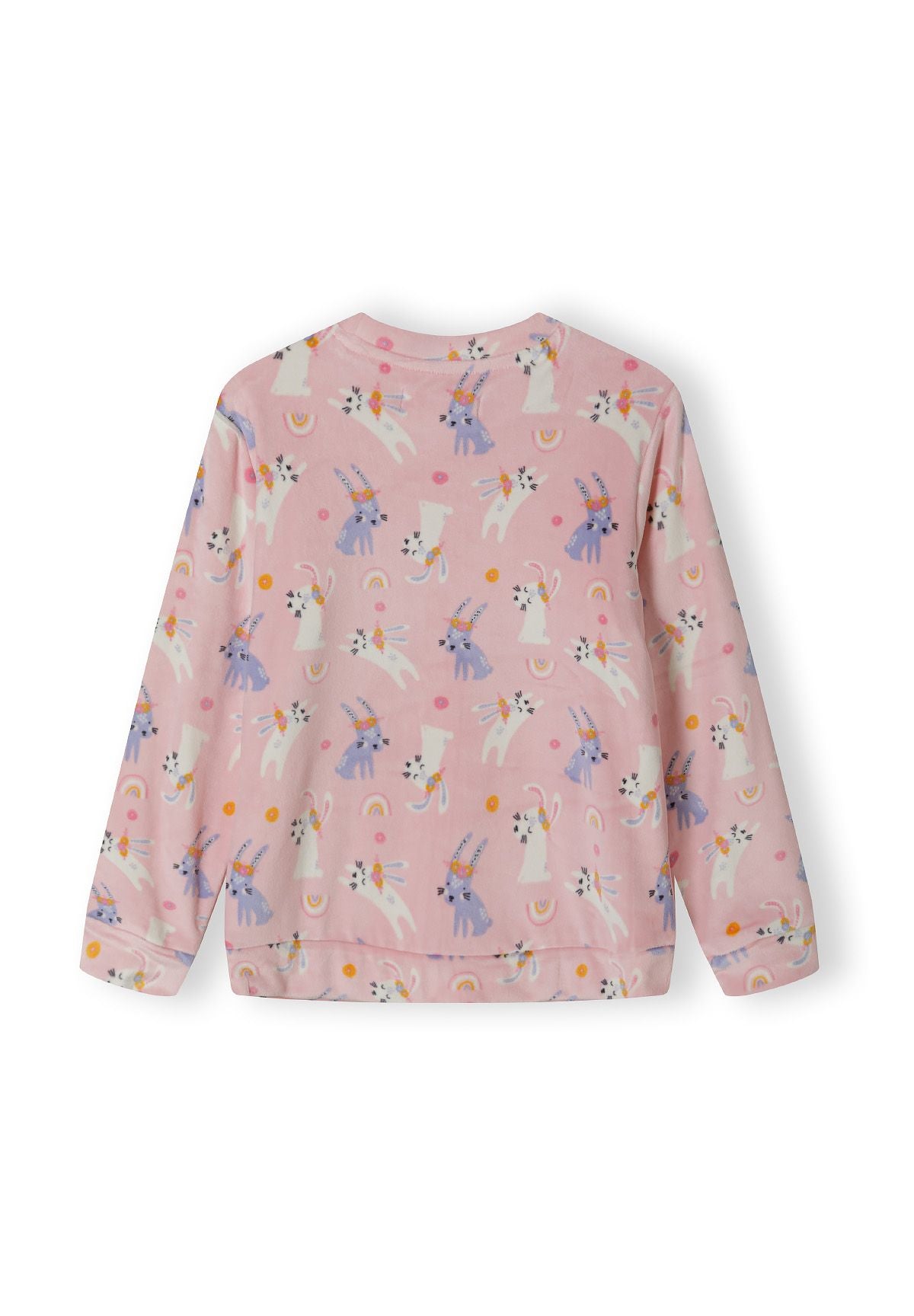 Pink velour pyjamas, top back.