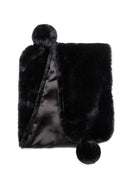 Girls black faux fur scarf 2-14y black
