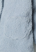 Kurtka z pluszowego materiału Sherpa błękitna