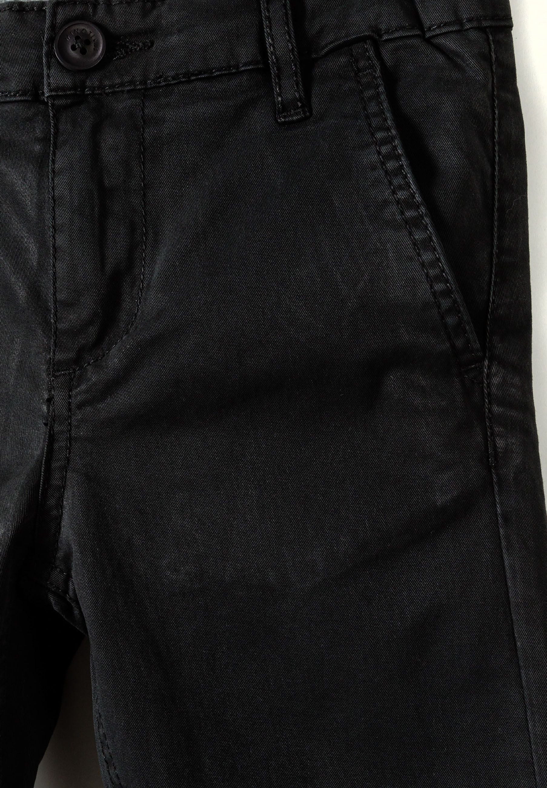 Slim Fit Chino Trousers, Black - 4