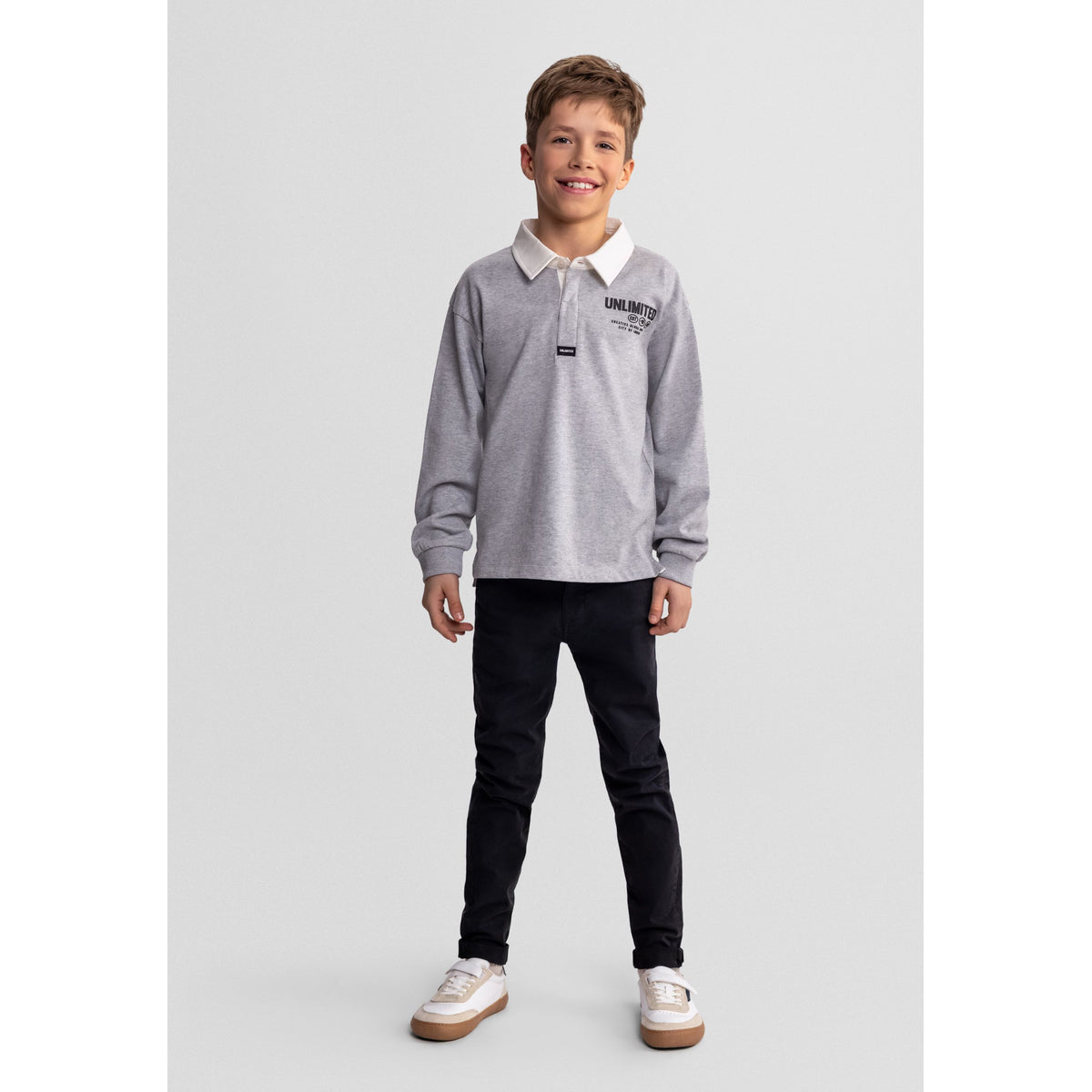 Boys' chinos in black — complete product view for square Shop card