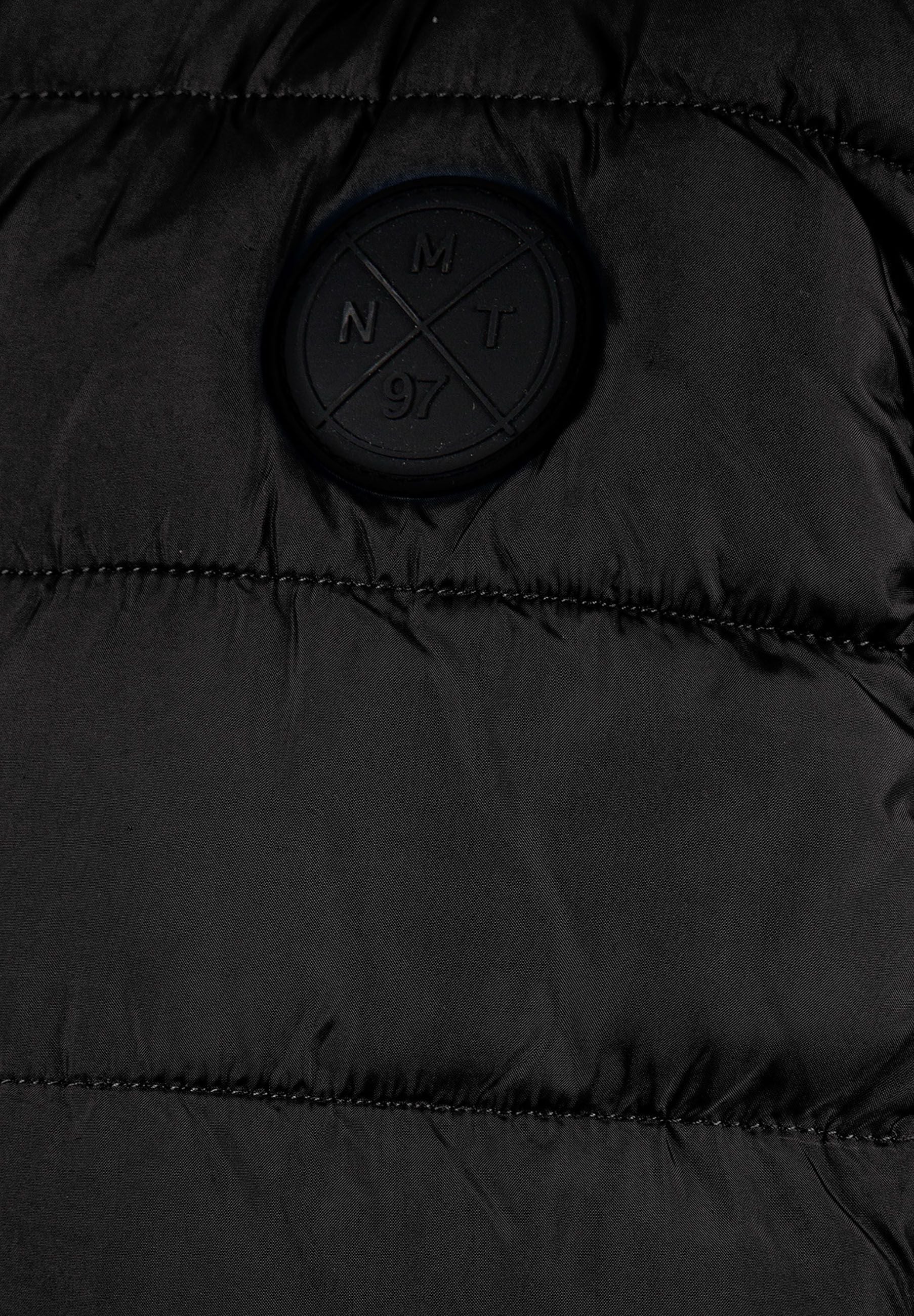 Padded Gilet, Black, Detachable Hood - 6
