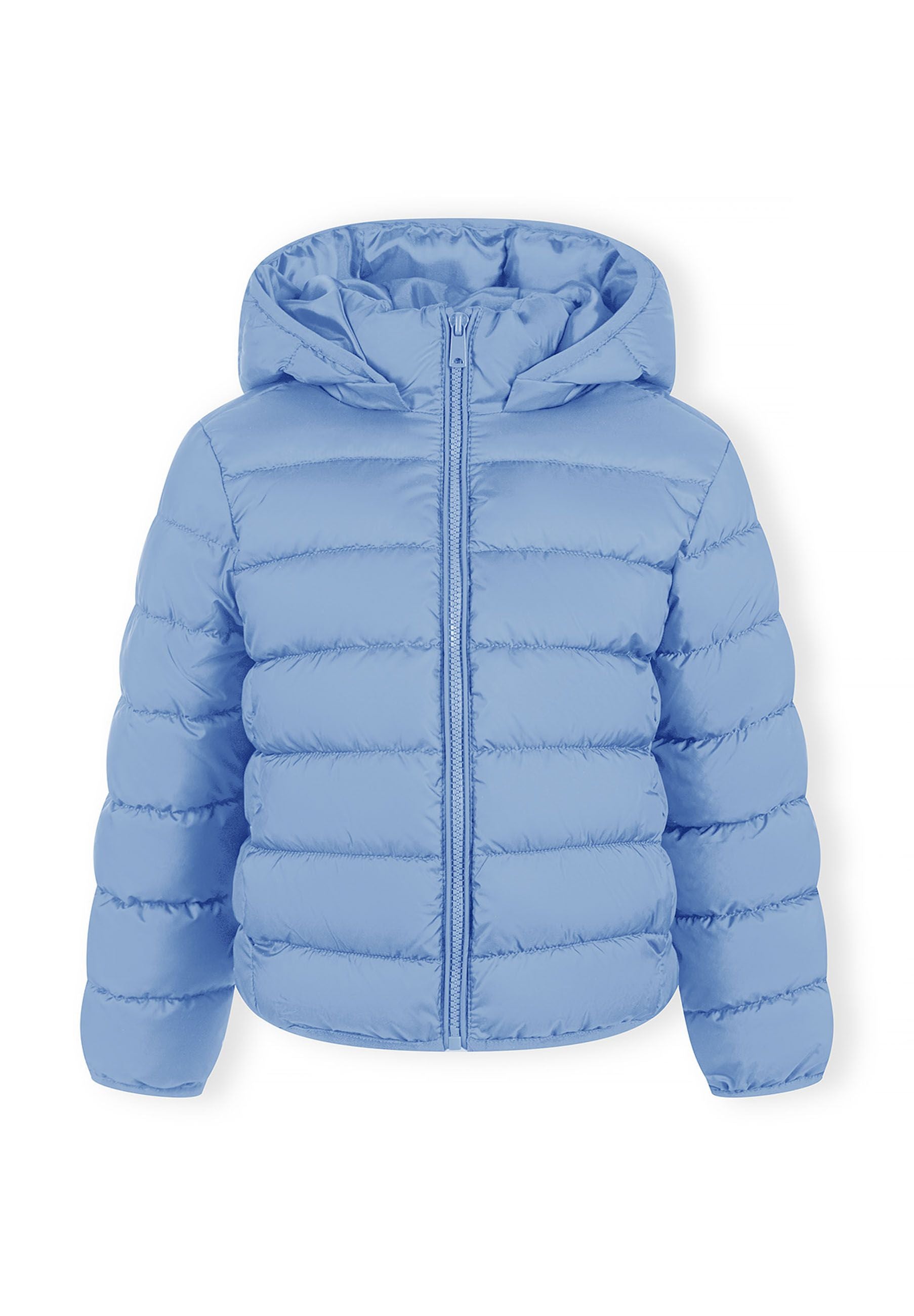 Plumífero acolchado con capucha desmontable, azul
