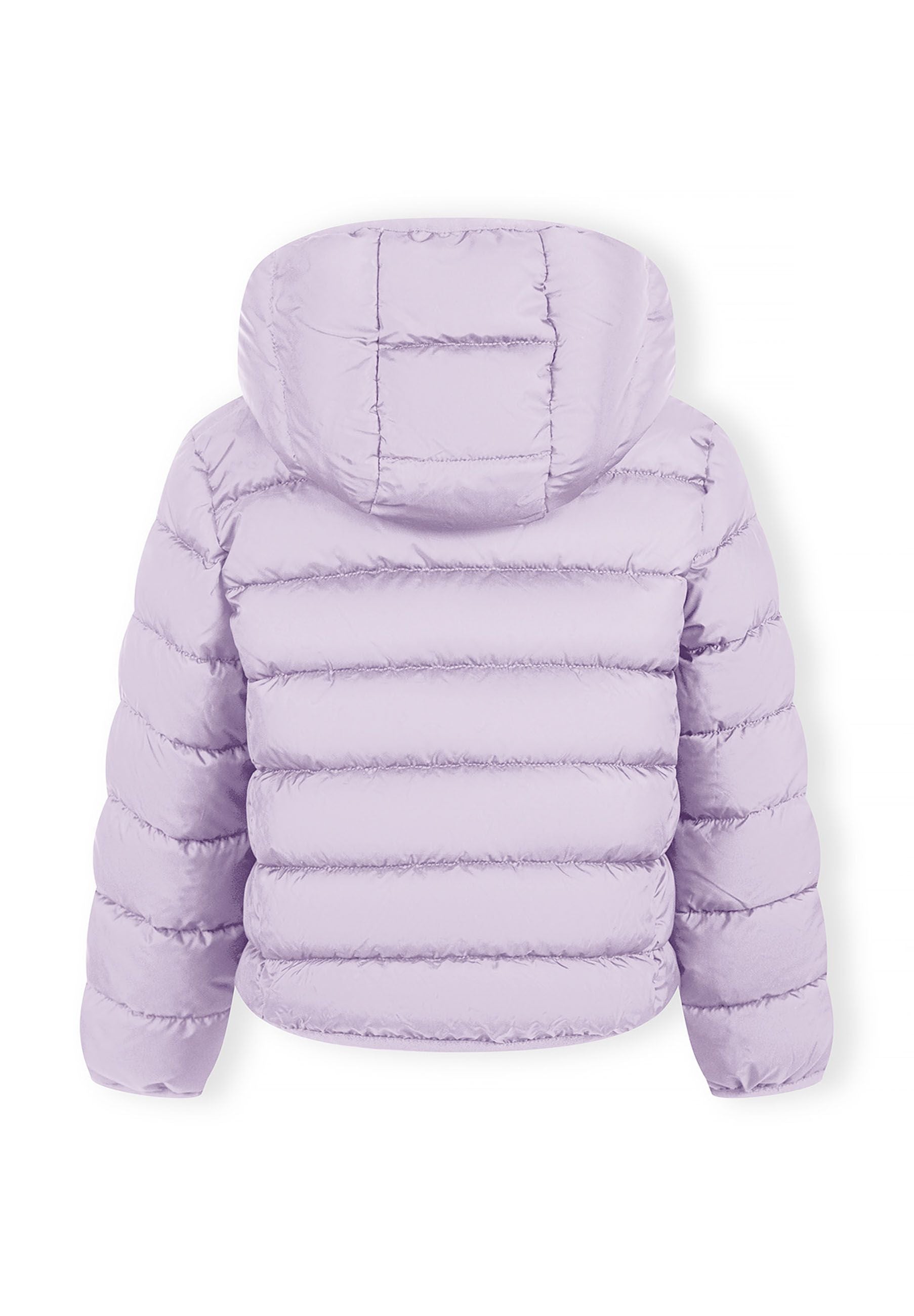 Quilted Puffer Jacket, Lilac, Detachable Hood - 4