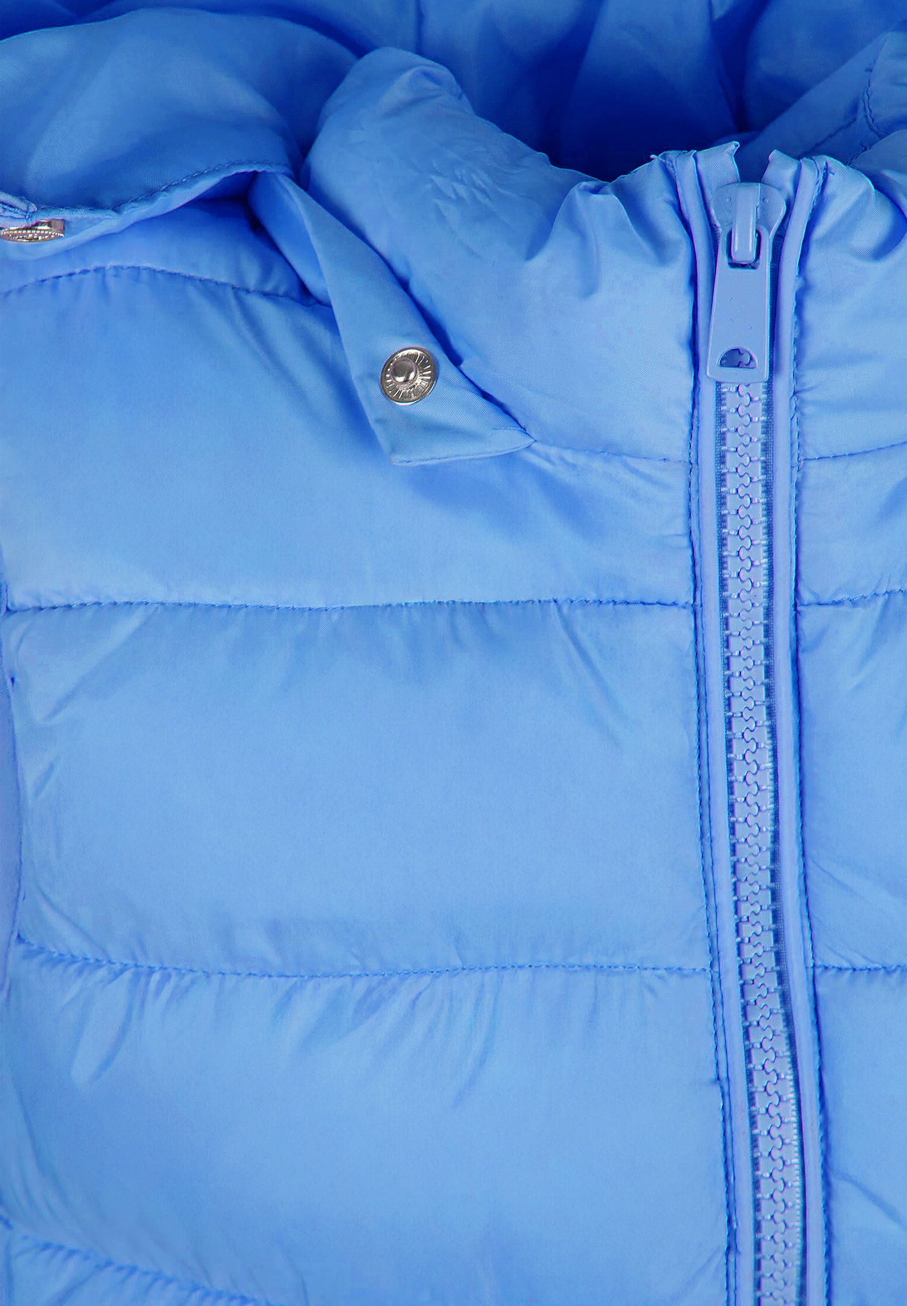 Quilted Gilet, Light Blue, Hooded - 5