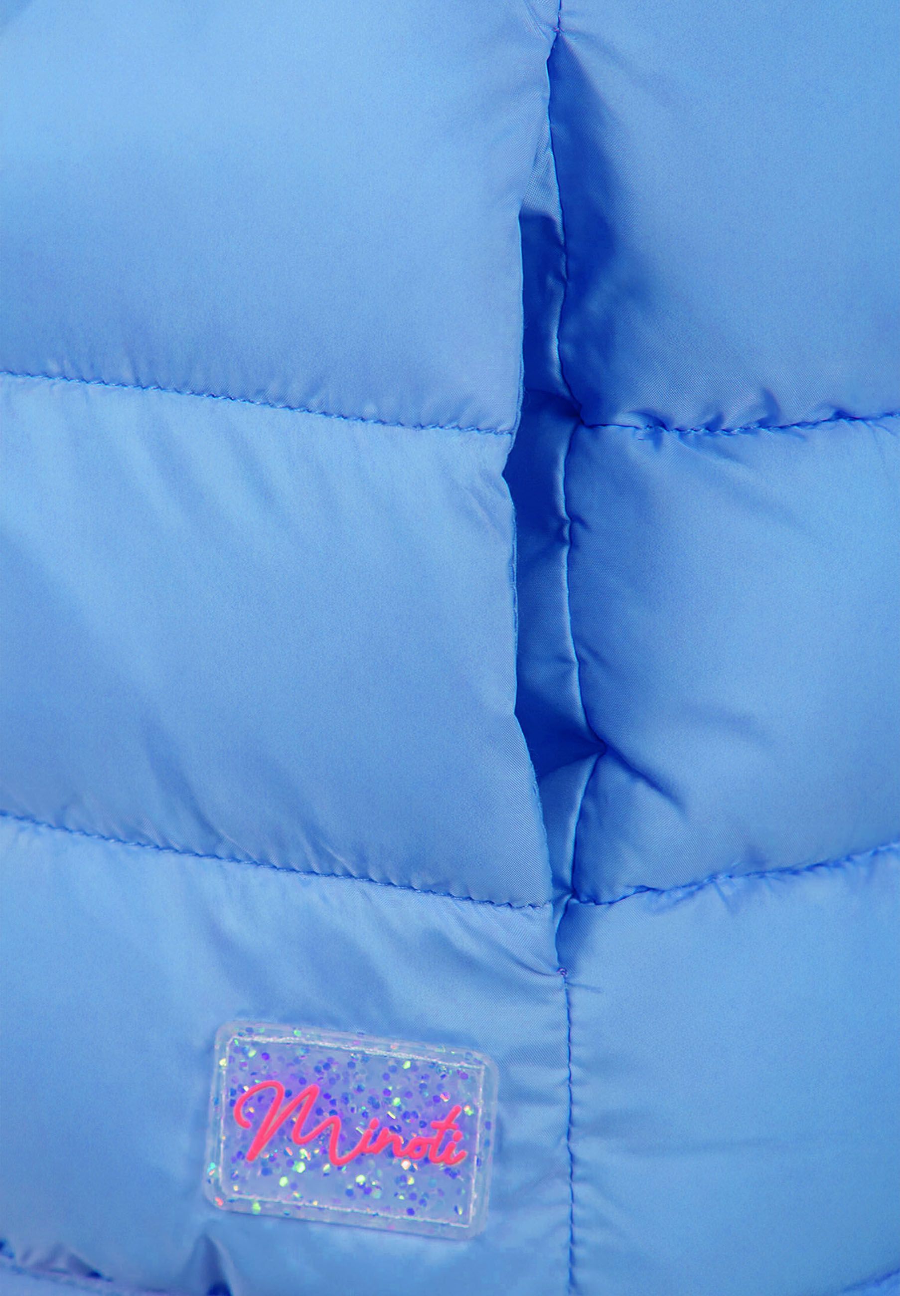 Quilted Gilet, Light Blue, Hooded - 6