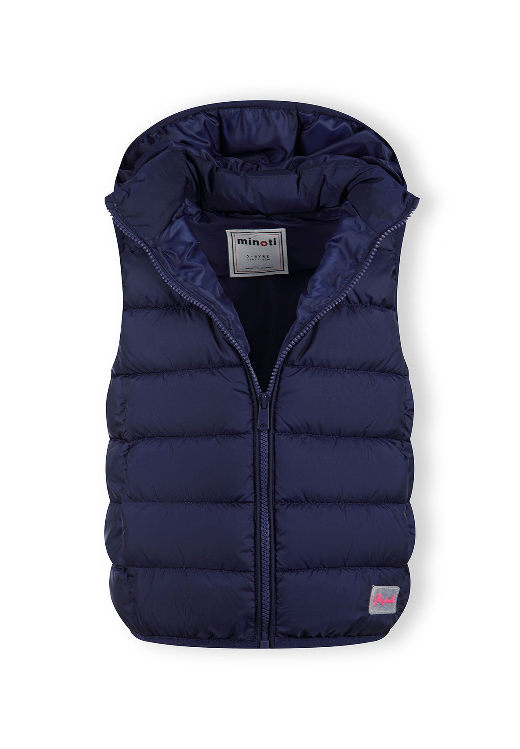 Quilted Gilet Navy Detachable Hood - 4