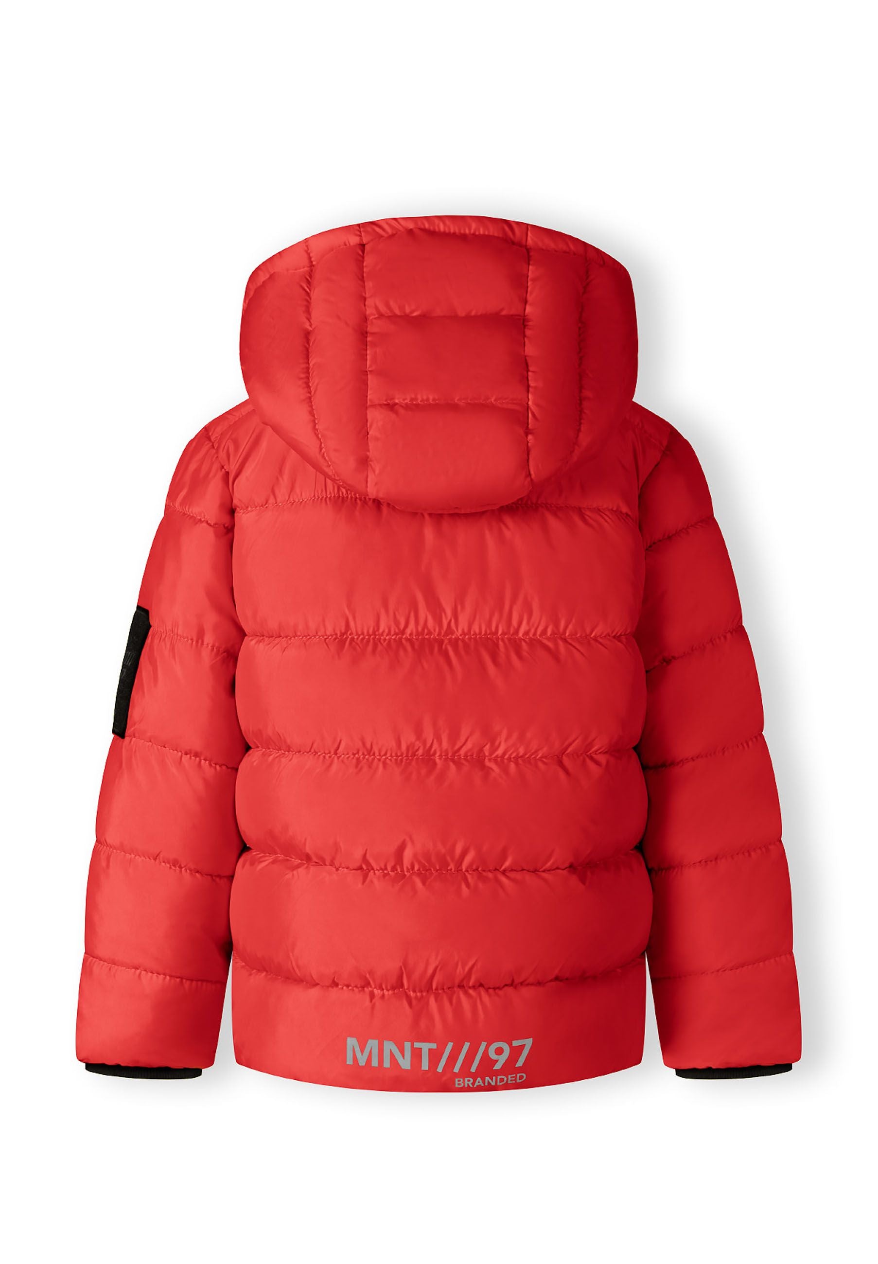 Quilted Puffer Jacket, Red, Hooded - 3