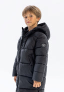 Długa kurtka z polarem i kieszeniami na zamek