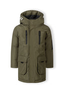 Ocieplana kurtka parka z kieszeniami i pikowaną podszewką