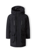 Ocieplana kurtka parka z kieszeniami i pikowaną podszewką