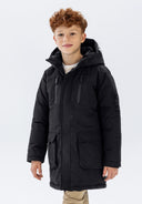 Ocieplana kurtka parka z kieszeniami i pikowaną podszewką