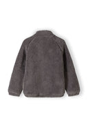 Kurtka z misia z kontrastową kieszenią i naszywką